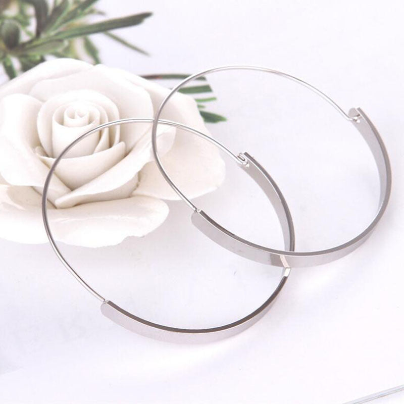 	 silver hoop earrings silver hoops medium